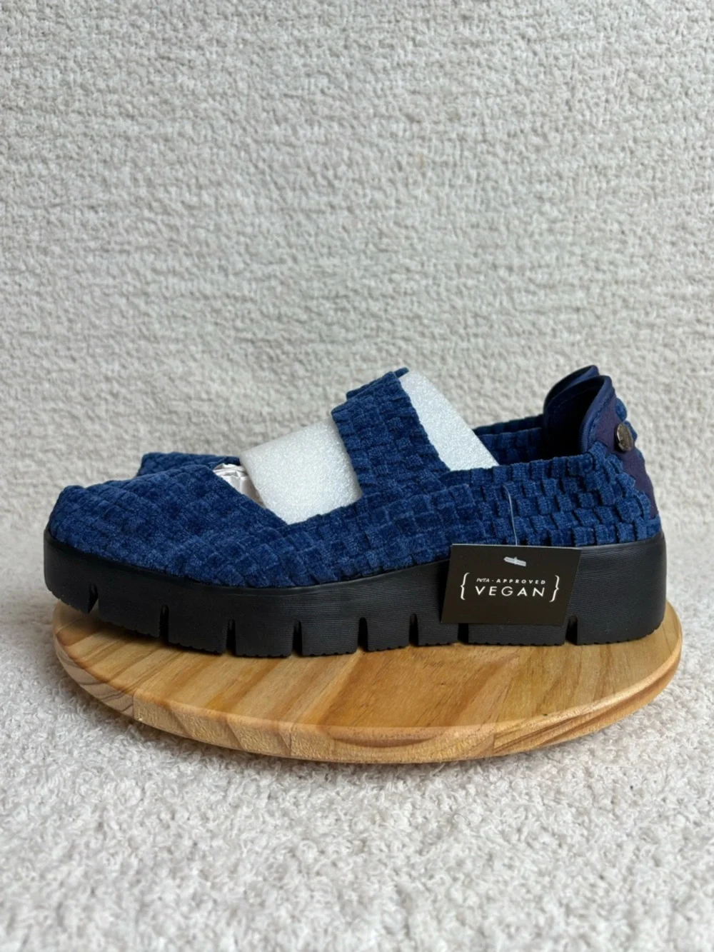 Benie Mev Shoes Womens 40 US 9 Charm Comfi Mary Jane Woven Wedge in Blue